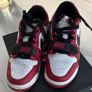 Nike Air Jordan’s Kids Black, Red, and White Sneakers